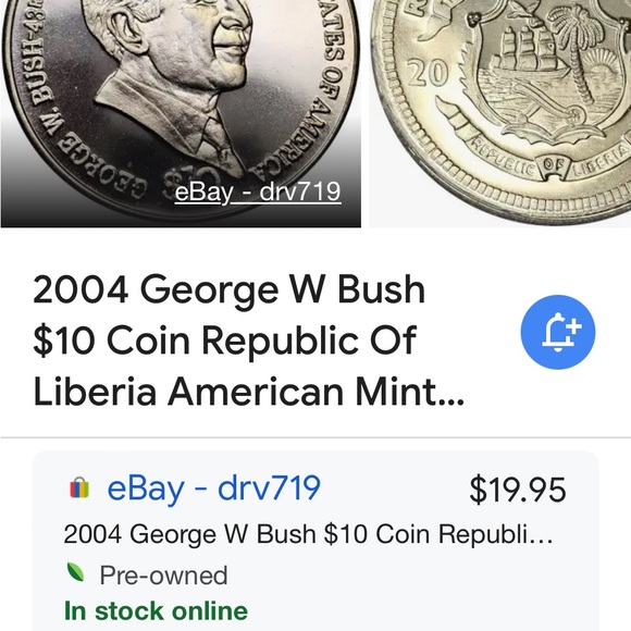 2004 George W Bush $10 Coin Republic of Liberia American Mint - Picture 4 of 5